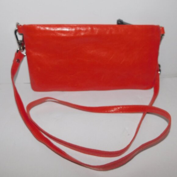 RUDSAK Burnt Orange leather Halo Mini Clutch Crossbody Bag  Purse Wallet - Picture 8 of 9